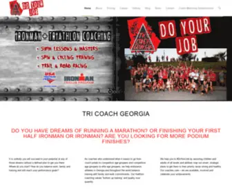 Tricoachgeorgia.com(Ironman Triathlon Coaching and Training) Screenshot