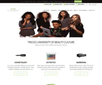 Tricociuniversity.edu(Tricoci University of Beauty Culture) Screenshot