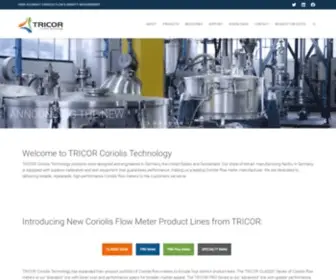 Tricorflow.com(TRICOR Coriolis Technology) Screenshot