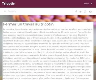 Tricotins.fr(Materiel, patron et modele de tricotin) Screenshot