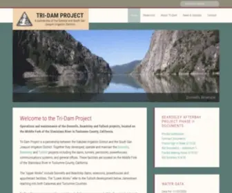 Tridamproject.com(A partnership of the Oakdale and South San Joaquin Irrigation Districts) Screenshot