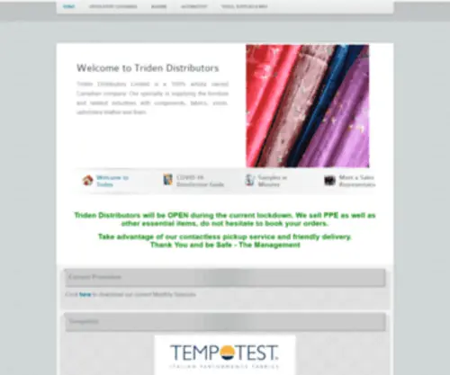 Triden.com(Triden Distributors) Screenshot