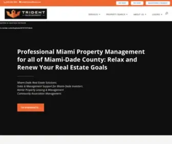 Tridentmiami.com(Professional Miami property management & integrated real estate services) Screenshot