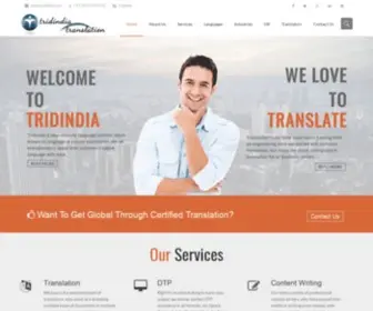 Tridindia.co.in(Native Language Translation Services in India) Screenshot