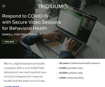 Tridiuum.com(Integrating Behavioral Health into Total Health) Screenshot