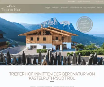 Trieferhof.com(Entspannter Landurlaub in Südtirol auf dem Triefer Hof) Screenshot