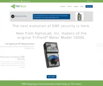 Trifield.com(AlphaLab Gauss Meter and EMF Detectors) Screenshot