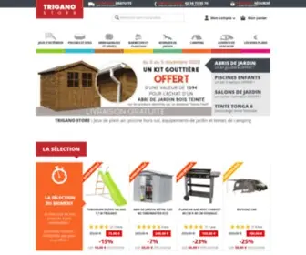 Triganostore.com(Piscine, jeu plein air, abri jardin, garage, mobilier jardin et tente camping) Screenshot