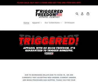 Triggeredfreedom.com(Triggered Freedom Apparel Company) Screenshot