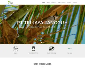 Trijayatangguh.com(Coconut Food Processing Company) Screenshot