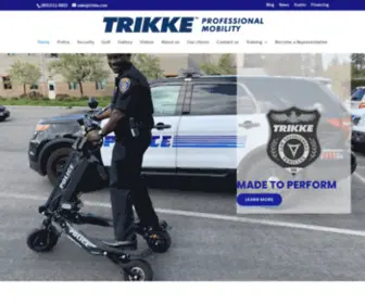 Trikkemobility.com(Trikke offers personal electric vehicles designed for Law Enforcement from the ground up) Screenshot