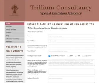 Trilliumconsultancy.org(Trillium Consultancy Special Education Advocacy) Screenshot