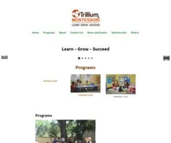 Trilliummontessoriinc.com(Trillium Montessori Preschool) Screenshot