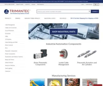 Trimantec.com(Custom Automation & Industrial Parts Sales) Screenshot
