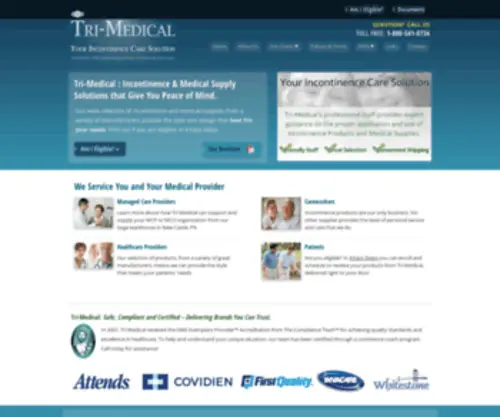 Trimedonline.com(Your Incontinence Care Solution Tri) Screenshot