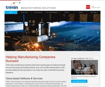 Triminmfg.com(TriMin Manufacturing) Screenshot