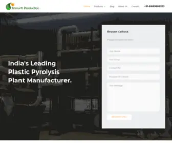 Trimurtiproduction.com(Plastic Pyrolysis Plant Manufacturer) Screenshot