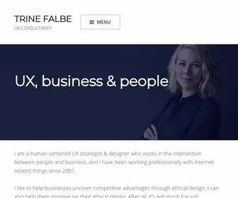 Trinefalbe.com(UX consultancy) Screenshot