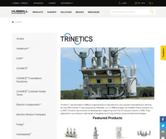 Trinetics.com(Hubbell Power Systems) Screenshot