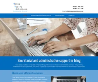 Tringtypingsolutions.co.uk(Administrative support by Tring Typing Solutions) Screenshot