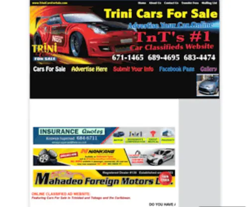 Trinicarsforsale.com(Trini Cars For Sale) Screenshot