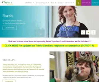 Trinity-Services.org(Helping People With Disabilities Flourish) Screenshot