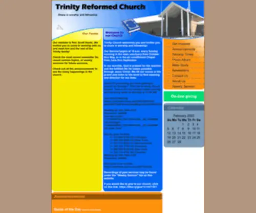 Trinitychurchnj.org(Trinity Reformed Church) Screenshot
