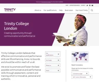 Trinitycollege.com(Trinity College London) Screenshot