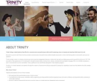 Trinitycollege.in(Trinity College London) Screenshot