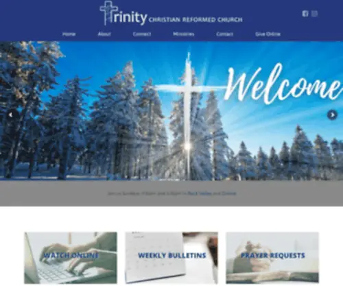 Trinitycrc.com(Join Trinity Christian Reformed Church Sundays) Screenshot