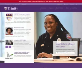 Trinitydc.edu(Trinity Washington University) Screenshot
