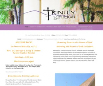 Trinityhemet.org(Trinity Lutheran Church Of Hemet) Screenshot