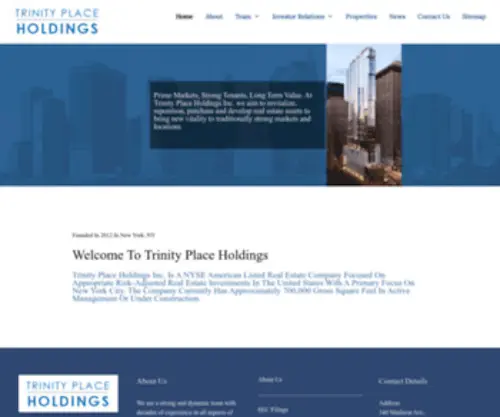 Trinityplaceholdings.com(Trinity Place Holdings) Screenshot