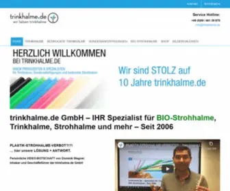 Trinkhalme.de(Trinkhalme und Strohhalme Spezialist) Screenshot