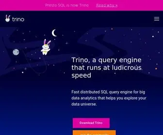 Trino.io( Distributed SQL query engine for big data Distributed SQL query engine for big data) Screenshot