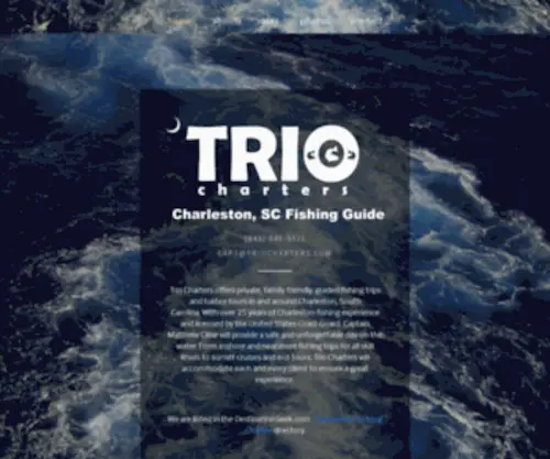 Triocharters.com(Trio Charters) Screenshot