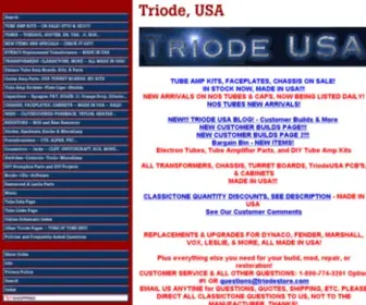 Triodestore.com(Triode USA Tube Amp Kits Transformers Tubes Dynaco Upgrades and Parts) Screenshot