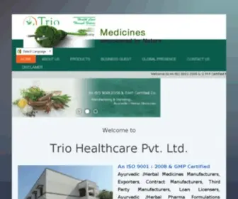 Triohealthcare.in(Trio Healthcare Pvt) Screenshot