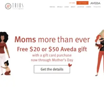 Triosaveda.com(Trios Aveda Salon) Screenshot