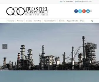 Triosteel.com(TRIOSTEEL is the Leading Manufacturer of API 5L Pipes) Screenshot