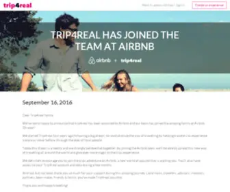 Trip4Real.com(Live your dream and share your passion) Screenshot