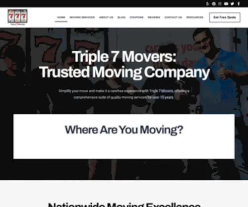 Triple7Movers.com(Triple7Movers) Screenshot