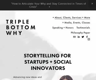 Triplebottomwhy.com(Storytelling for Startups + Social Innovators) Screenshot