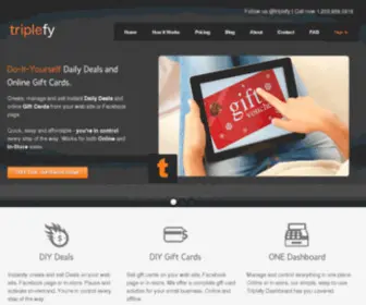 Triplefy.com(DIY Gift Cards and Daily Deals Platform for Small Business) Screenshot