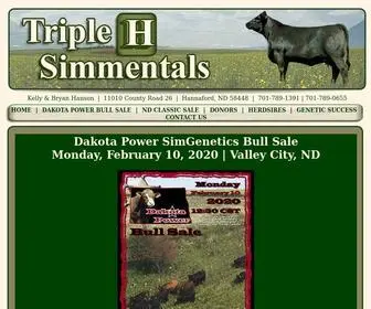 Triplehsimmentals.com(Triple H Simmentals) Screenshot