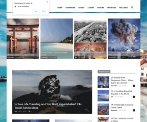 Triponmag.com(Travel Ideas Magazine) Screenshot