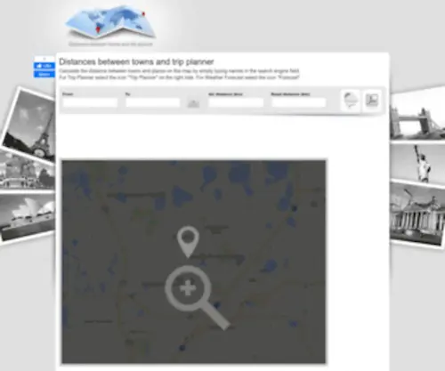 Tripstance.com(Distances between towns and trip planner) Screenshot