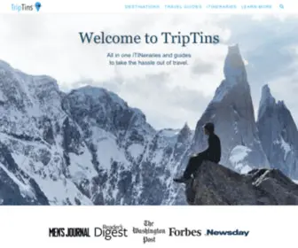 Triptins.com(Travel Itineraries) Screenshot