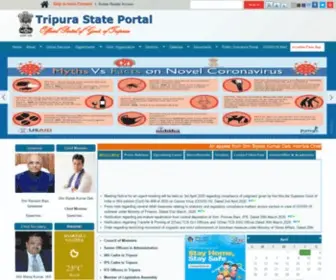 Tripura.gov.in(Tripura State Portal) Screenshot