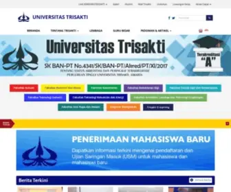 Trisakti.ac.id(Universitas Trisakti) Screenshot